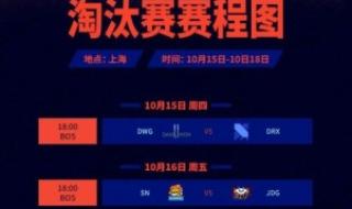 lol世界赛赛程安排